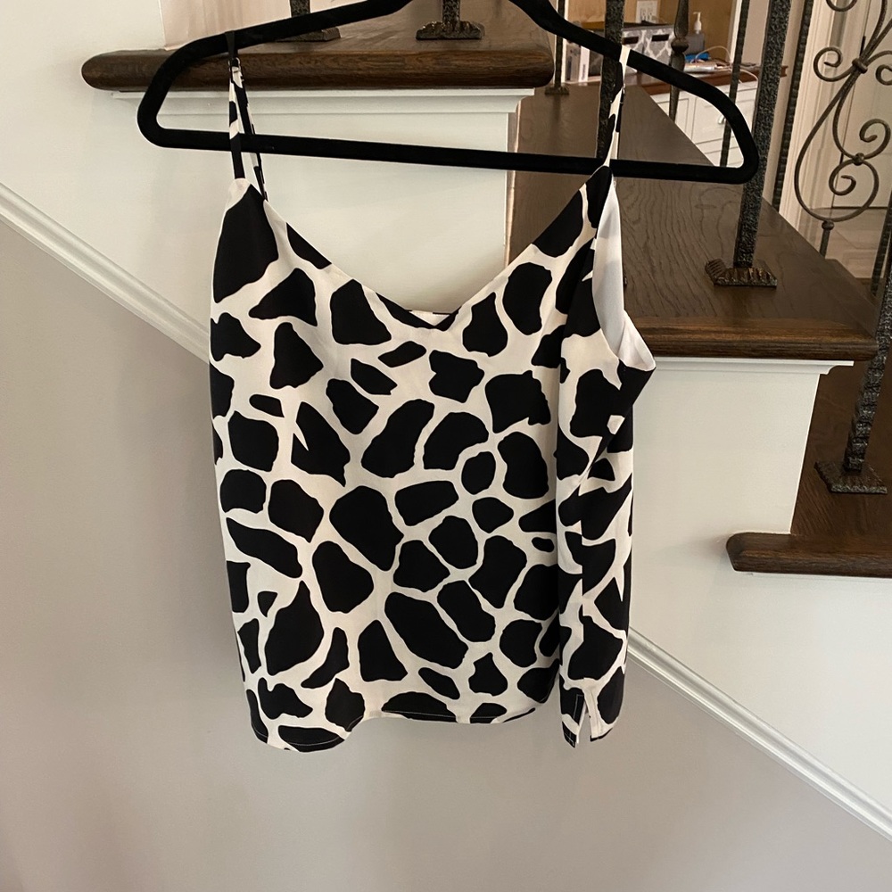 lagence cow print tank top